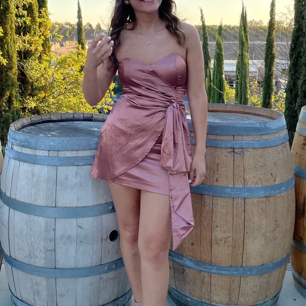 Rose Gold Satin Do+Be dress